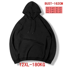 Мужская толстовка большого размера, толстовка большого размера 5XL 6XL 7XL 8XL 9XL 10XL 11XL 12XL с длинным рукавом, свободная теплая спортивная одежда для мальчиков