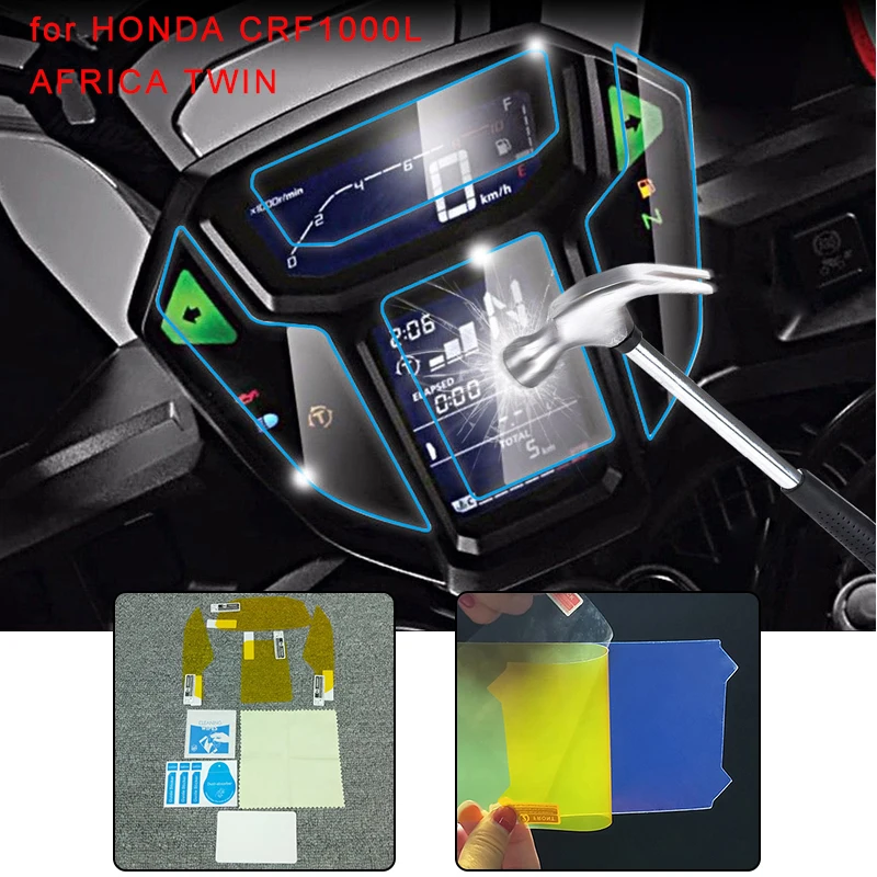 

Free Shipping Blue Light Cluster Scratch Protection Film Screen Protector for HONDA AFRICA TWIN CRF1000L
