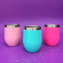 12 унций термос чашка кофе кружки нержавеющая сталь Stemless красное вино и коктейльные бокалы бар напиток пивная чашка