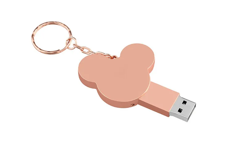 Модный USB флеш-накопитель с Микки Маусом, 4 ГБ, 8 ГБ, 16 ГБ, 32 ГБ, диск памяти, мини-подарок, металлическая флешка, u-диск, usb 2,0, Милая Горячая Распродажа