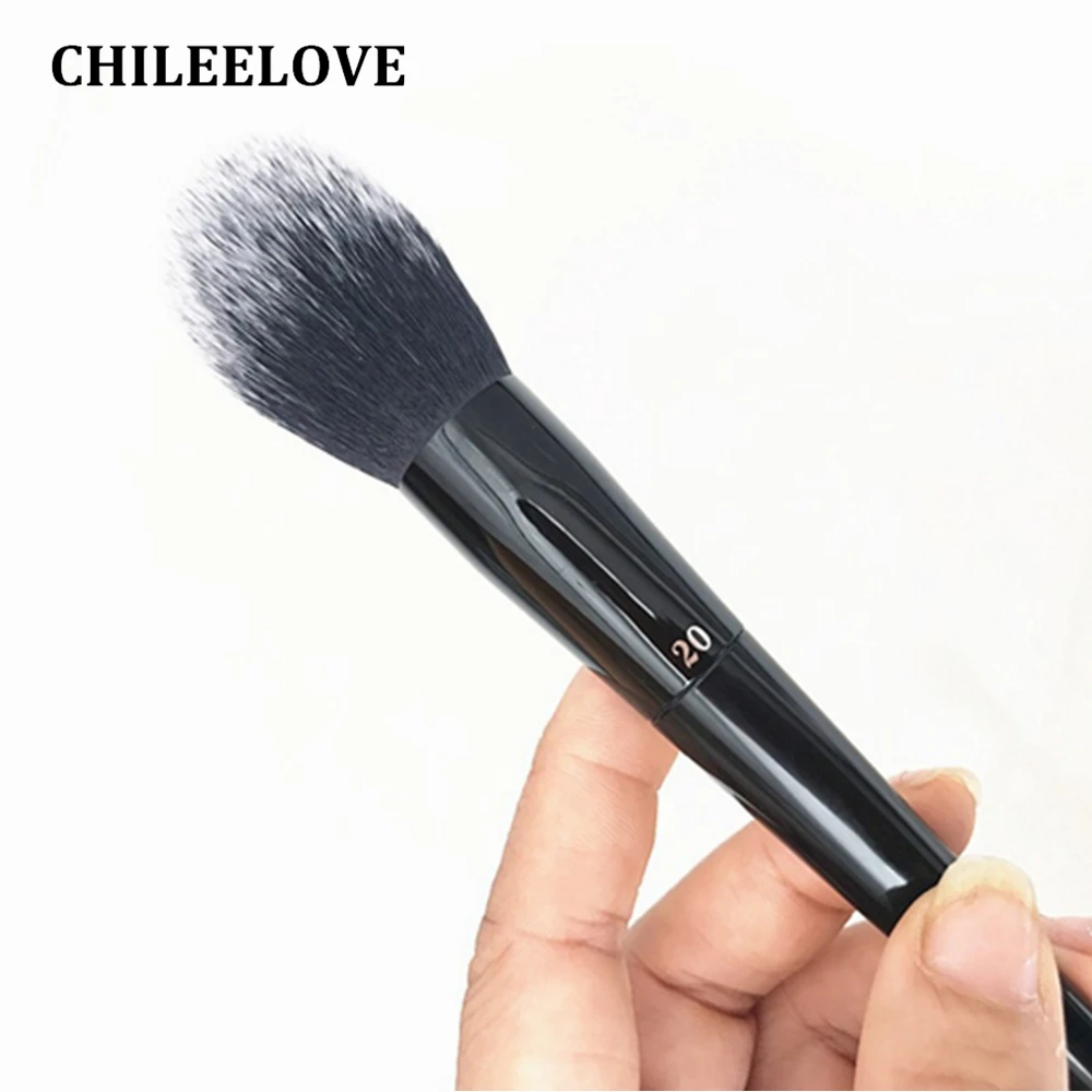 CHILEELOVE NO 20 Big Size Fluffy Round Fire Shape Black Makeup Brush 