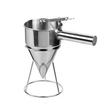

Stainless Steel Conical Funnel Octopus Small Ball Bucket Funnel Pastry Funnels Rack Manual Kitchen Baking Utensil Cake Making
