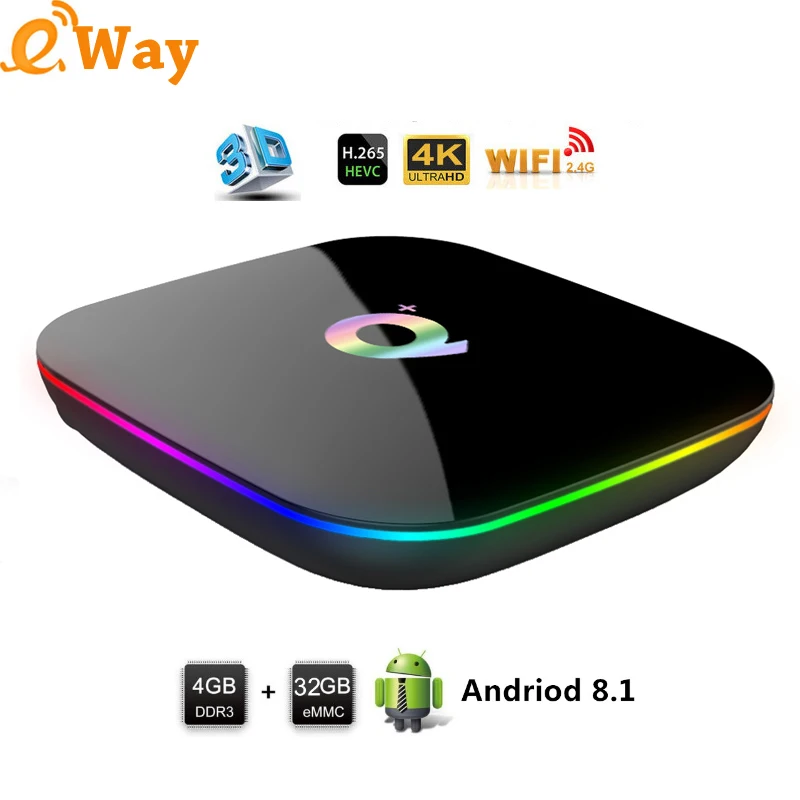 

Q plus Android 8.1 Smart TV box H6 Quad core cortex-A53 Mali-T720MP2 USB 3.0 2.4GHZ dual WIFI HD 2.0 6K Set Top Box Media Player