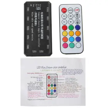 

Adjustable LED Computer PC Cooling Fan Cooler Controller for CPU+IR Remote Control Cooling Shell Heat Sink Accessories