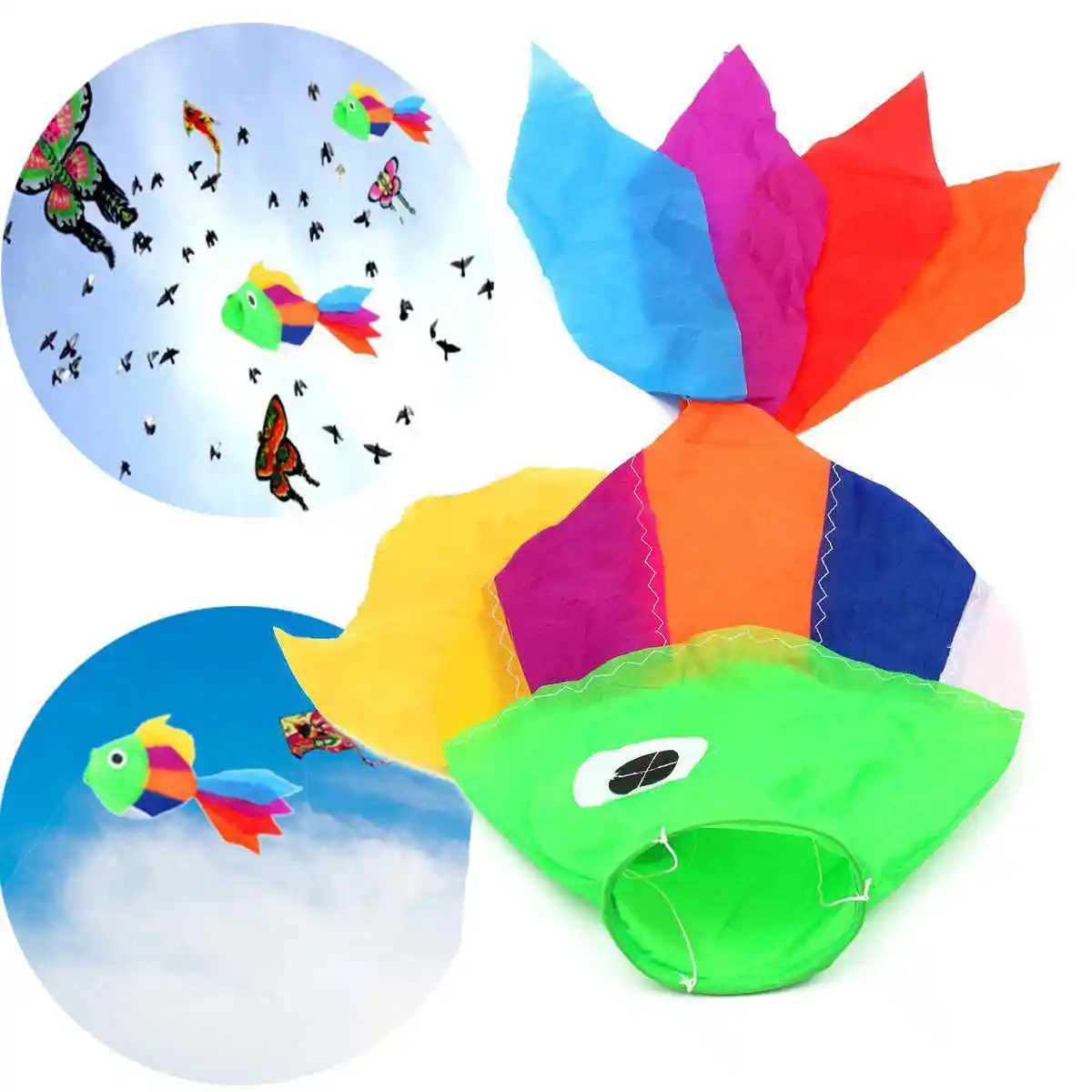 Rainbow Fish Windsock Streamer Kite Outdoor Sports Garden Tent Festival Flag New Colorful
