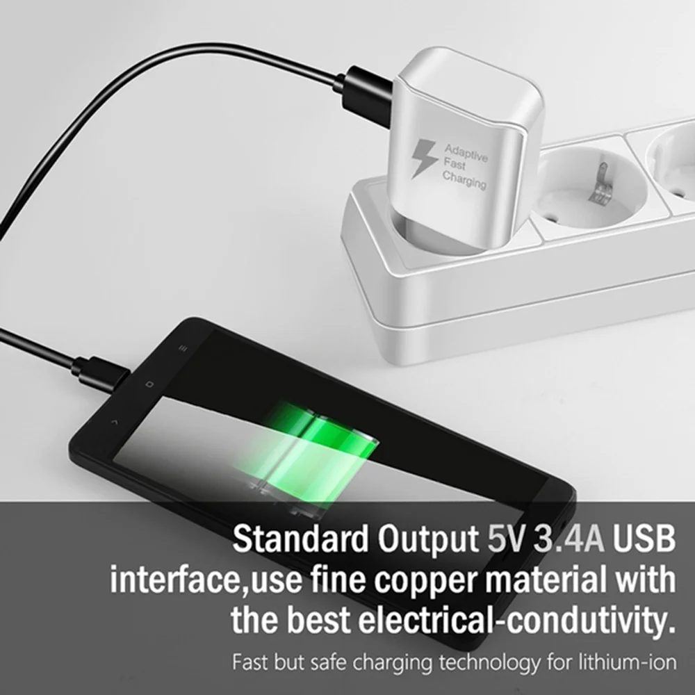 Быстрое зарядное устройство USB для путешествий с удобным проводящим универсальным адаптером для мобильного телефона EU/US Plug