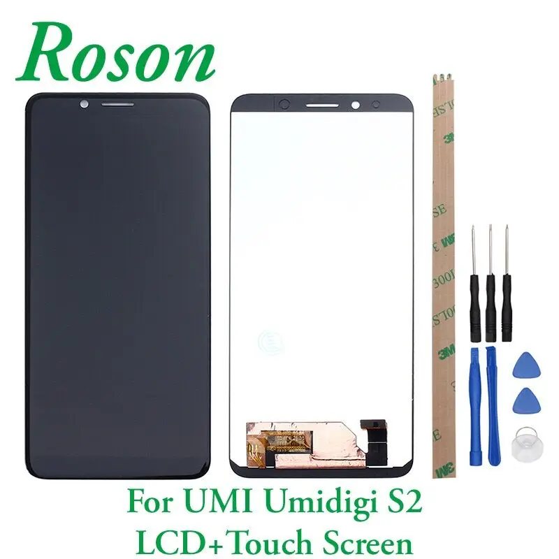 

Roson for UMI Umidigi S2 F602517VA LCD Display And Touch Screen +Frame Digitizer Replacement For UMI UMIDIGI S2 +Tools+Tape