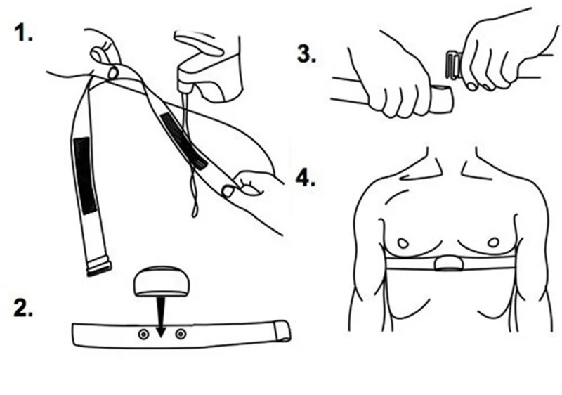 12 Heart Rate Monitor Sensor Strap Chest Belt for Wahoo Strava Runtastic Endomondo Heart Rate Belt for Bluetooth Heart Rate Belt