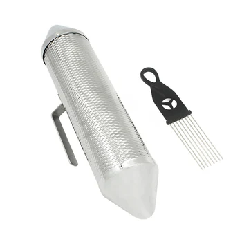 

LCLL-IRIN Stainless Steel Metal Guiro Percussion Instrument Musical Training Tool with Scraper