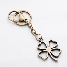 Pretty Clover Fashion Vintage Women Alloy Keychains Car Key Chain Ring Holder Hand Made Bag Charm Pendant Gifts llaveros FY006