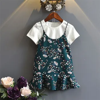 

2018 Summer Clothing Set Girls Princess Dresses Child Kid Fashion Outerwear Sport Clothes Children's Girl Cloth Dressing Costume