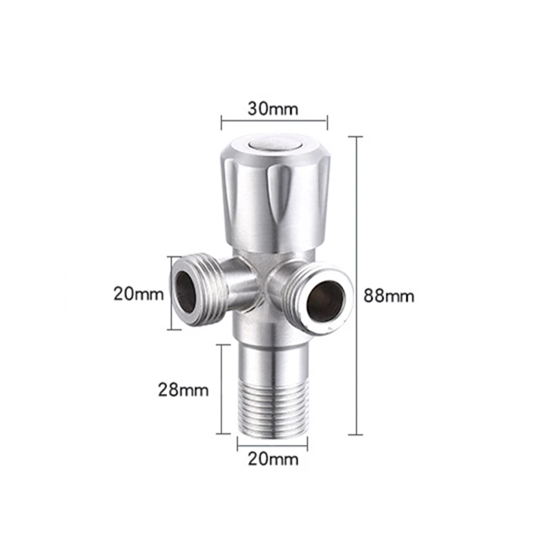 304 нержавеющая сталь Матовый угловая арматура Кухня Аксессуары для ванной комнаты три варианта угол клапан для унитаз раковина бассейна водонагреватель