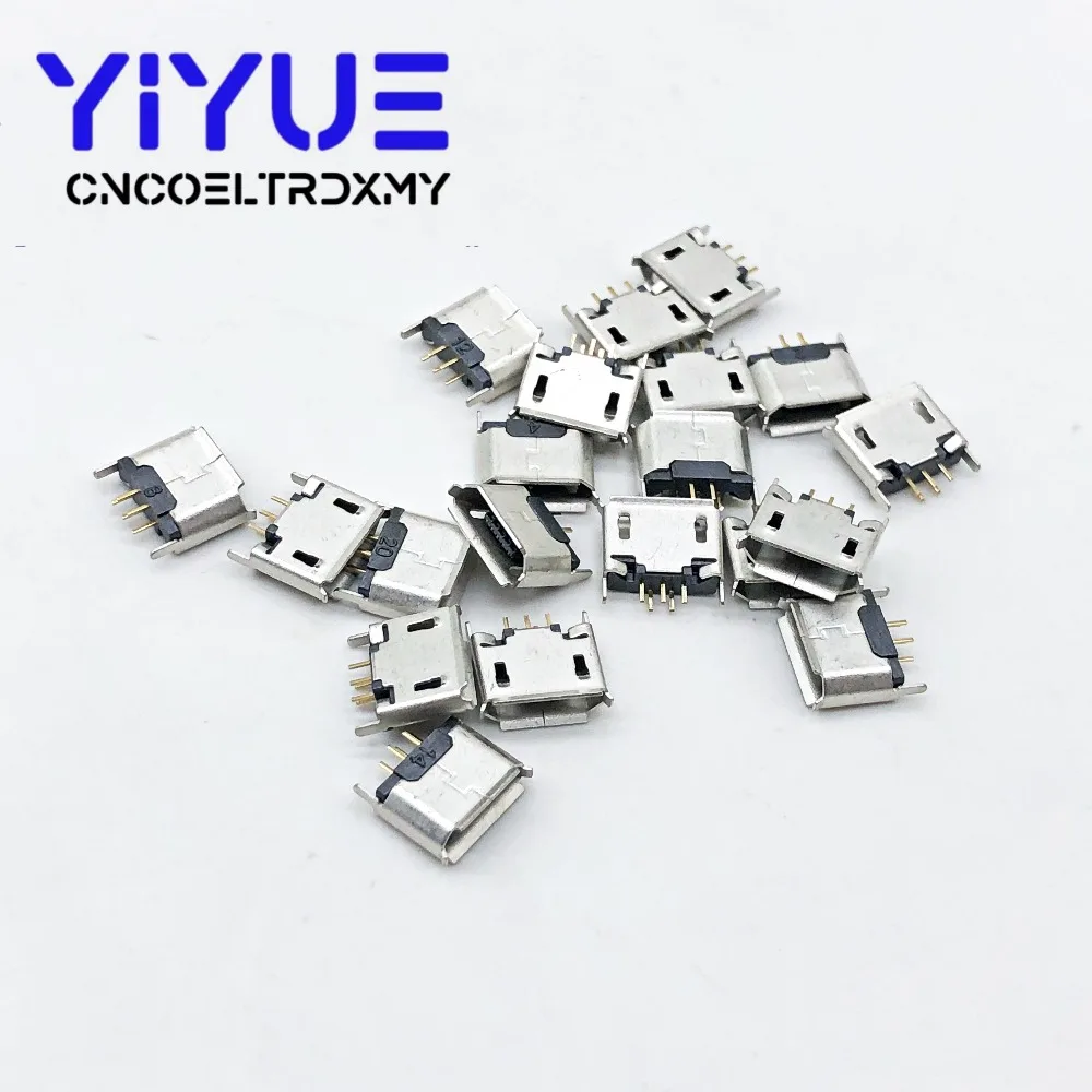 20 шт./лот вертикальный Micro mini USB 5pin гнездо 180 градусов jack 5P Прямой разъем