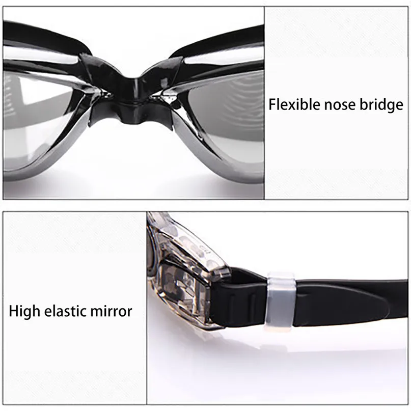 Comfortable Swimming Goggles Anti-fog Swimming Goggles Men Women Adult Swimming Glasses With Ear Plug #2y17  (8)