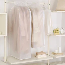 Dust coat cloth bag transparent storage waterproof suit down jacket storage storage bag metal zipper protector household items