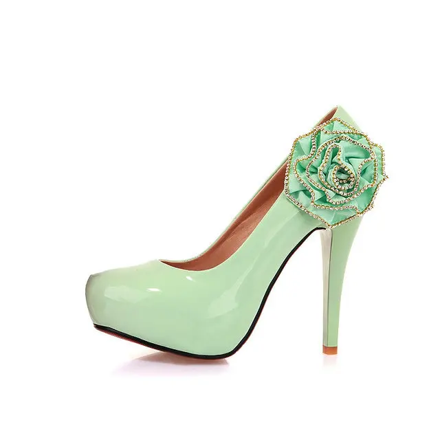 neon colored pumps