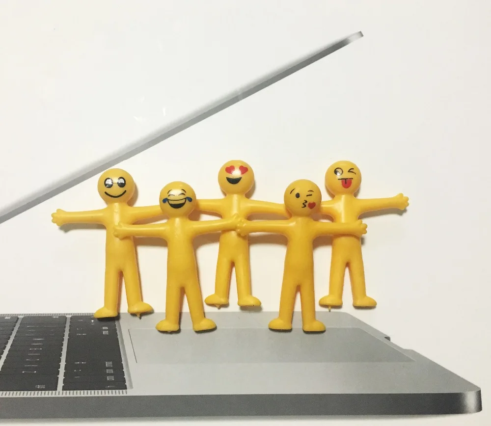 5cm Rubber Emoji Figure Soft Emoji Man Emoji Smiley Face Emoticon
