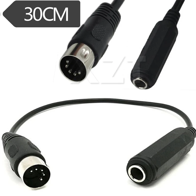

Newest MIDI 5-Pin Din Male to Monoprice Female TRS Stereo Audio Extension Cable for MIDI keyboard 30cm