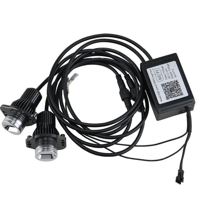 2x12W светодиодные габаритные огни глаза ангела Wi Fi control изменения цвета RGB