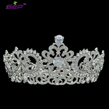 Free Shipping Austrian Crystal Zircon Bride Wedding Women Tiara Crown Wedding Jewelry Hair Accessories Jewelry SHA8648