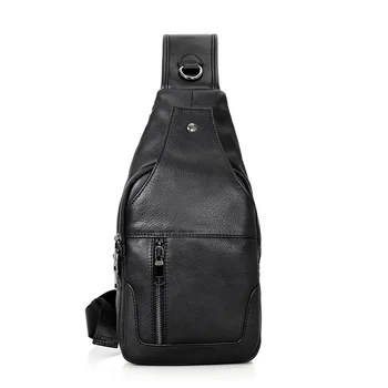 

BOLEKE Men's Crossbody Bag Chest Bag Men Messenger bag 2019 Fashion Designer Cow Leather Shoulder Bag Men Package Back pack Trav