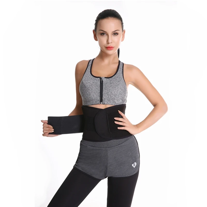 

Neoprene Spandex Black Waist Tummy Trimmer Slimming Belt Sweat Band Body Shaper Wrap Burn Fat Exercise For weight reduction XXXL