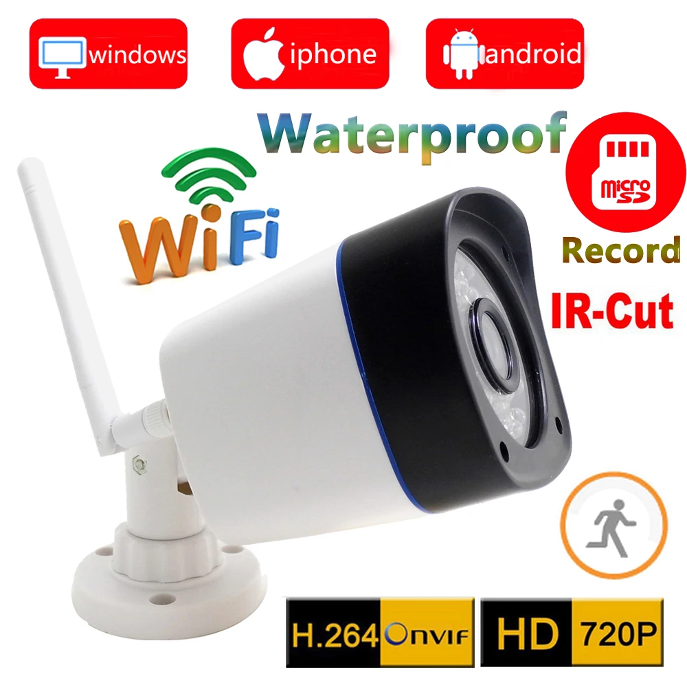 720p ip camera wifi font b wireless b font outdoor waterproof weatherproof cctv security system support