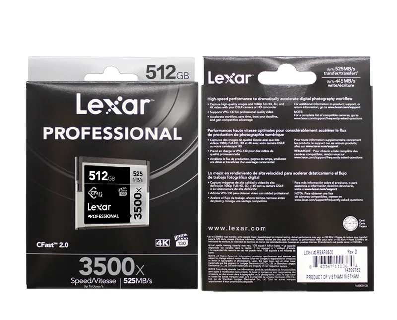 Lexar CF карт 128 ГБ карта Compact Flash карта 256 ГБ 525 МБ/с. 3500X слот для карт памяти 512 Гб Профессиональный Камера Card 64G