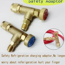 Новое поступление R410 Холодильный зарядный адаптер для 1/" SAE папа до 5/16" Famale предохранительный переходник