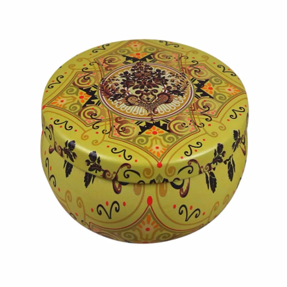 

Small Fresh Home Garden Personality Candy Box Rose Tea Pot Tin Box Drum-shaped Candy Cookie Box Festive Party Supplies