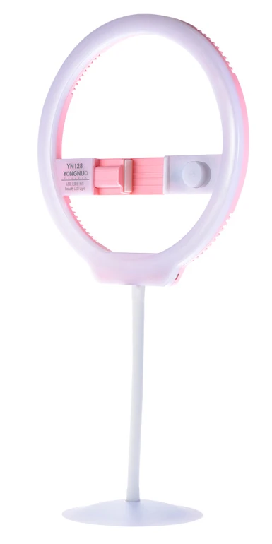 YONGNUO YN128 кольцевая лампа 3200-5500 K белый селфи свет телефон/камера/Студия/телефон/видео светодиодный свет для Iphone/samsung/Xiaomi - Цвет: pink