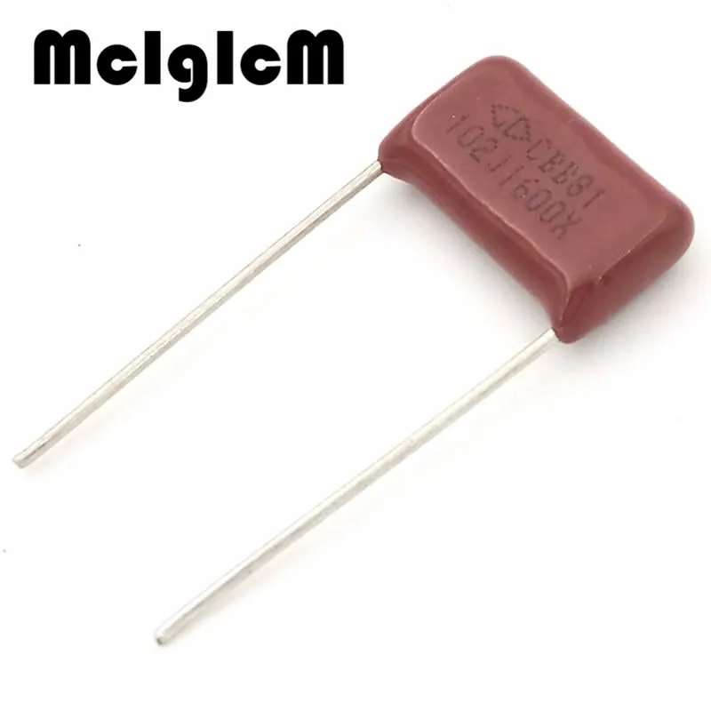 MCIGICM 1000 шт. 102 1nF 1600V CBB конденсатор из полипропиленовой пленки шаг 15 мм 102 1nF 1600V
