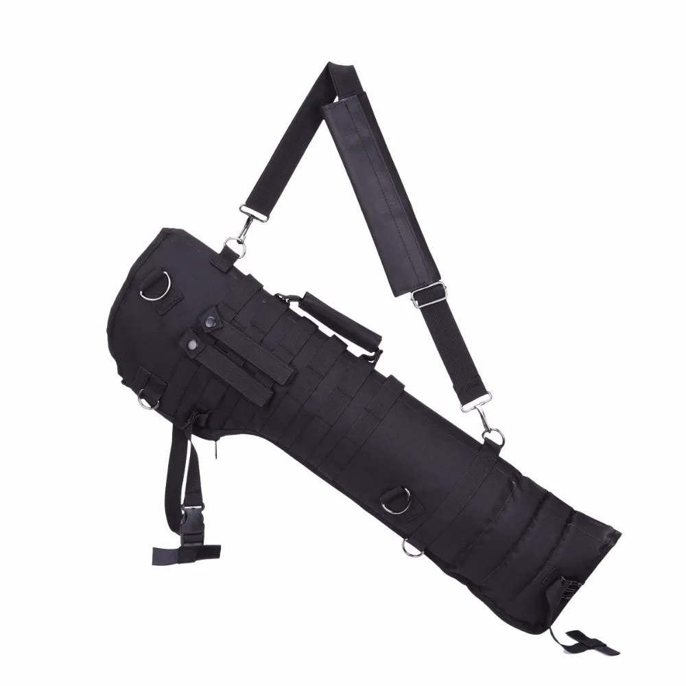 Одежда для собак военной расцветки на охоту наплечный рюкзак 600D ткань Оксфорд Тактическая Винтовка и стрелочный пистолет сумка - Цвет: black