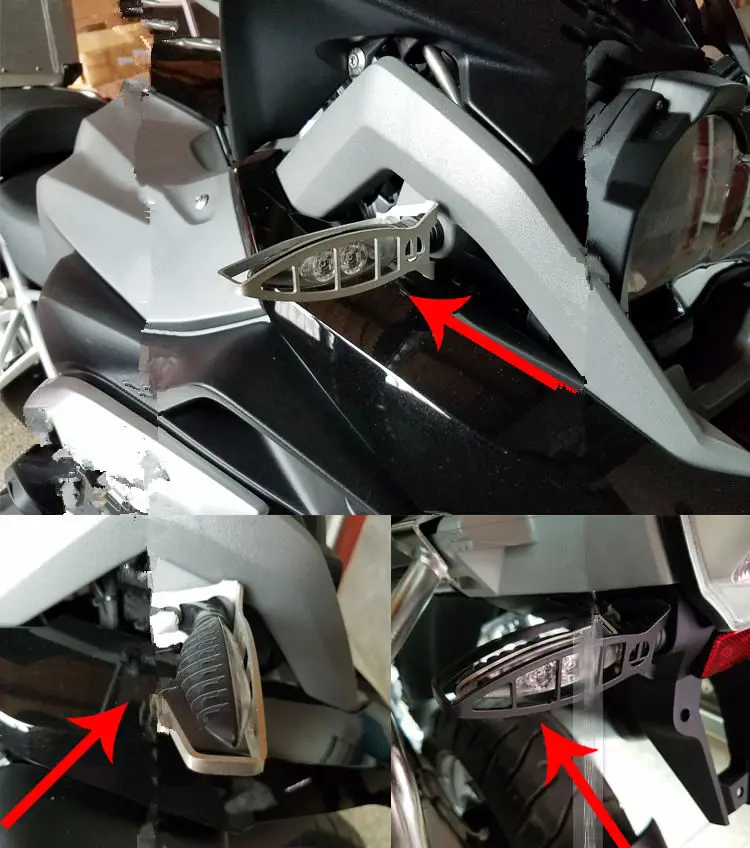 For BMW R1200GS ADV Motorcycle Turn Signal Indicator Light Grill Protector Cover B_