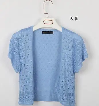 MLXSLKY летняя женская шаль с коротким рукавом тонкий кардиган модная кружевной