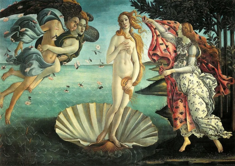 Sandro Botticelli: The Birth of Venus SILK плакат декоративной живописи 24x36inch | Дом и сад