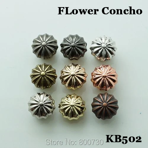 

(KB502) 10pc 3/8'' Western Conchos Flower Concho Leathercraft