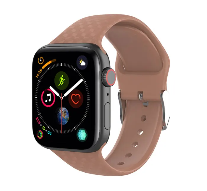 Bracelet pour Apple Watch silicone design Carbone