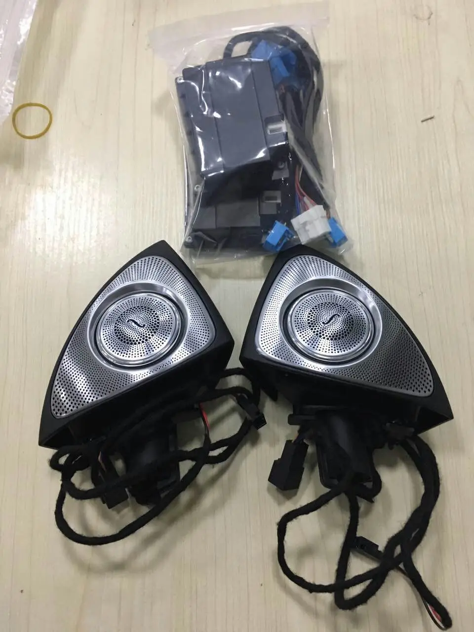

one pair high quality car Loudspeaker 3D rotate rising Tweeter Speakers for BENZ C E S class GL GLS GLE GLC ambient music