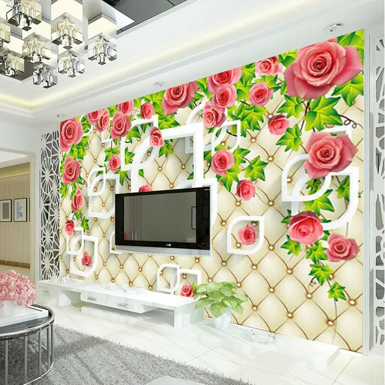 

Romantic Rose Photo Wallpaper 3D Wallpaper Bedroom Ceiling Kid Room decor Club Wedding Home Decoration Fashion Design Wall Mural
