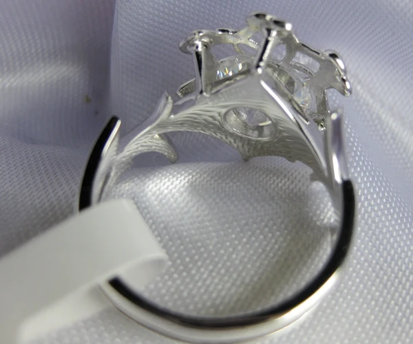 Classic Vintage Wedding Band ring for women LOTR The Galadriel Nenya Charm 3ct 5A Zircon 925 Soild Sterling Silver ring