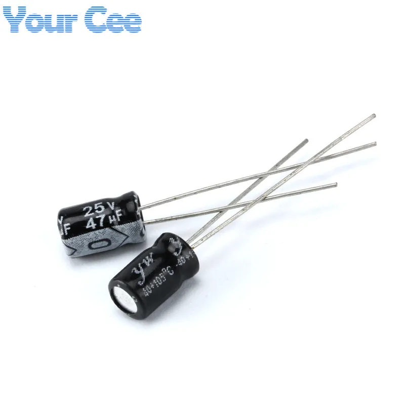 50 pcs Electrolytic Capacitors 25V 47UF 5X7MM Aluminum Electrolytic Capacitor