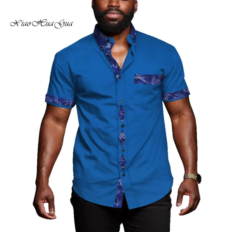 Африканская одежда Повседневные Вечерние мужские топы с короткими рукавами футболки Дашики Мужская Топ рубашка Riche африканская для мужчин с принтом WYN723 - Цвет: 20