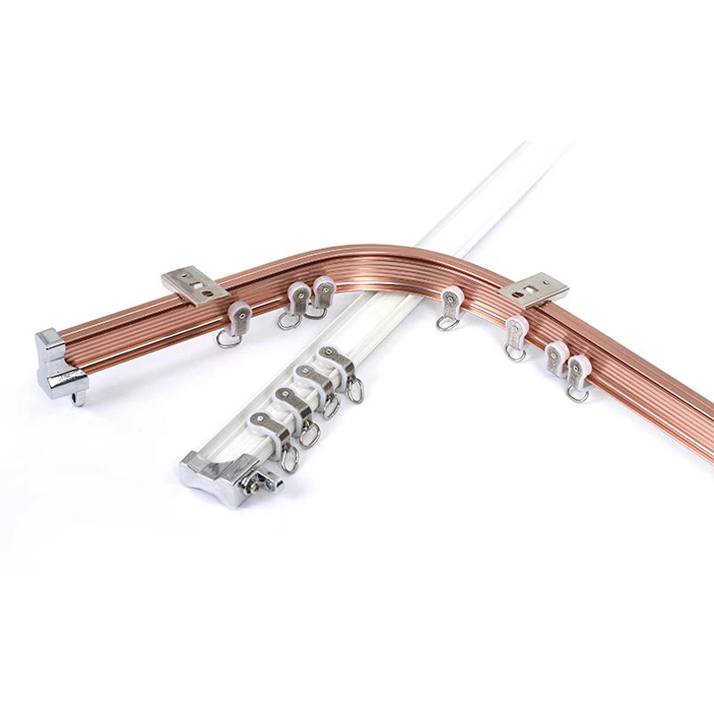 High Quality Straight / bay Window flexible Curved Curtain Tracks Bendable Rod Rail Track Customizable for bay/ balcony Window