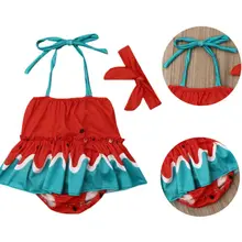 Бордовое бикини Детские для маленьких девочек Купальники Купальник бикини летнее ванный комплект купальник