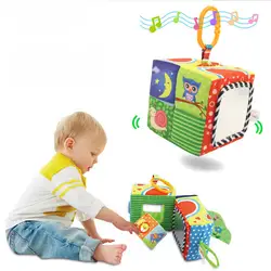 Мягкий безопасный кривое зеркало игрушки красочные детские тканевый куб Creat Мобильная погремушка кровать повесить подарок на день