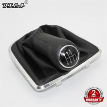 For VW Polo 6R Sedan 2011 2012 2013 2014 2015 2016 2017 Car-Stying 6 Speed Gear Stick Gear Shift Knob Lever Leather Boot