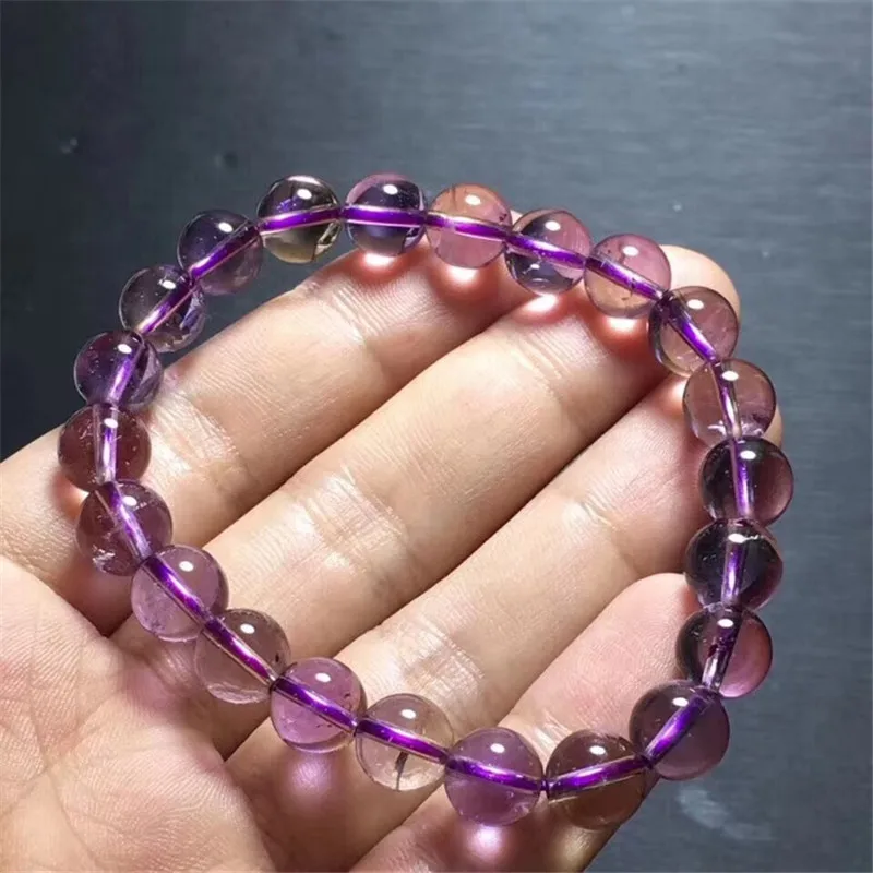 

9mm Natural Ametrine Bracelet For Women Anniversary GIft Charms Yellow Purple Round Bead AAAAA Stretch Crystal Bracelet Jewelry