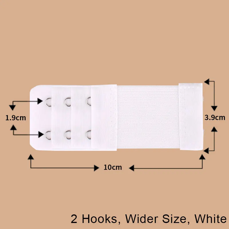 Эластичный пояс нижнее белье бюстгальтер удлинение узкий два 2 пряжки застежка для удлинитель для бюстгальтера аксессуар три 3 крючка и лента для глаз - Цвет: 2 Hooks WS White