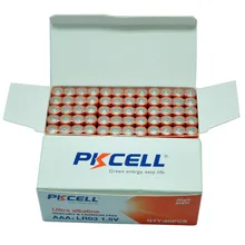 PKCELL – piles alcalines 3A AAA 1.5V, 60 pièces, LR03 AM4, piles sèches pour jouets, lampe de poche Walkaman, thermogun électronique